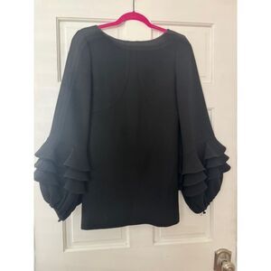 Frank Tell Tunic 100 wool dress, Black, Size 4.